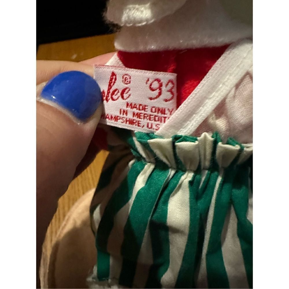 Annalee Mrs. Santa Bag 8 in Doll Figurine Handmade 1993 in the USA Christmas - Picture 9 of 10